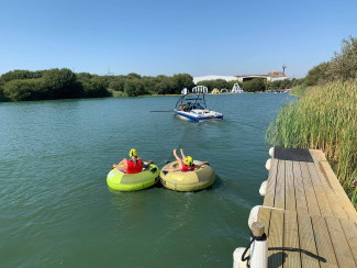 Inflatable doughnut ride at Action Waterports